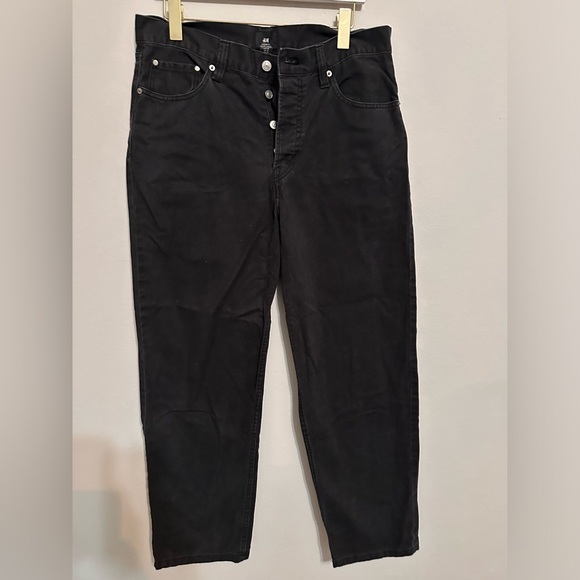 H&M Loose Fit Black Pants - Size 34New, No Tags) - Picture 2 of 11